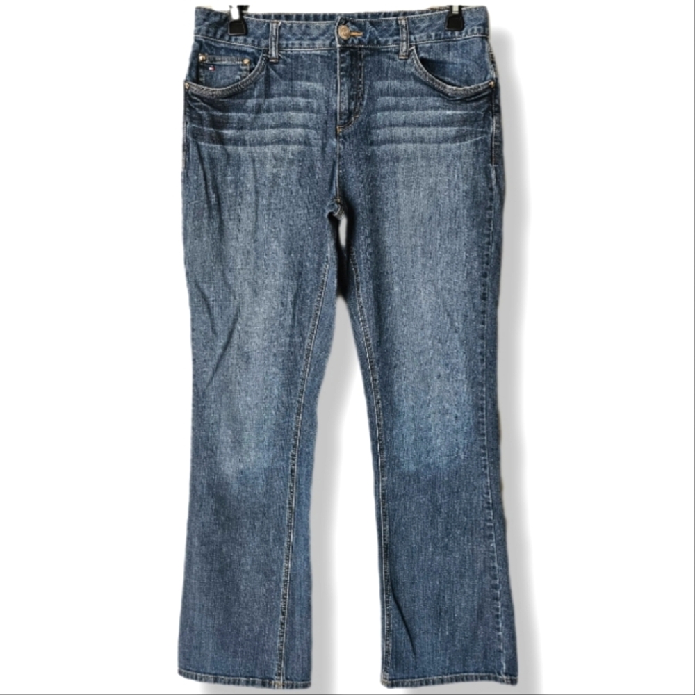 Tommy Hilfiger Boot Cut Jeans Size 12 Long Medium Wash Tall